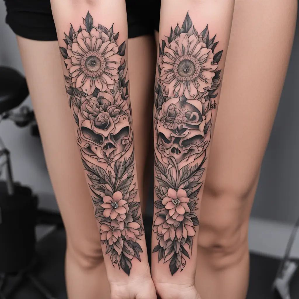 A medical forearm tattoo for a women.
