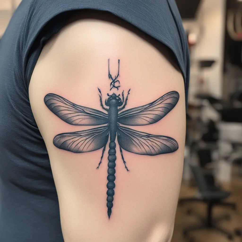 A military navy and nursing with a dragon fly that has a meaning of hard working 