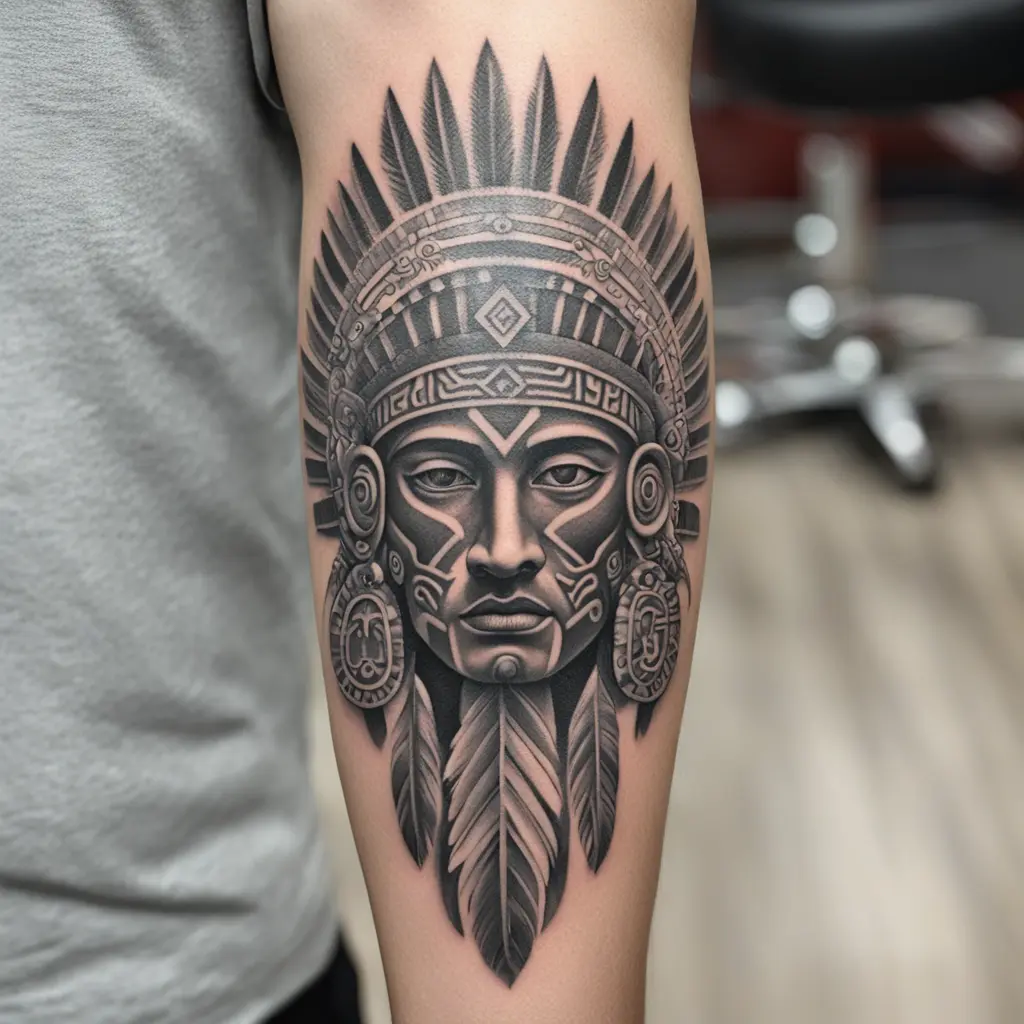 Barber inspired Aztec design