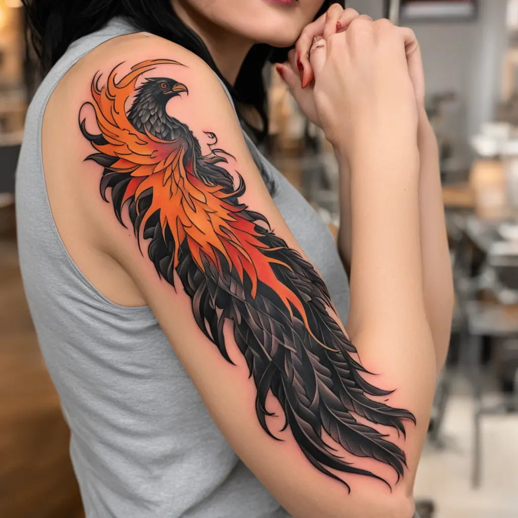 Black fiery phoenix 