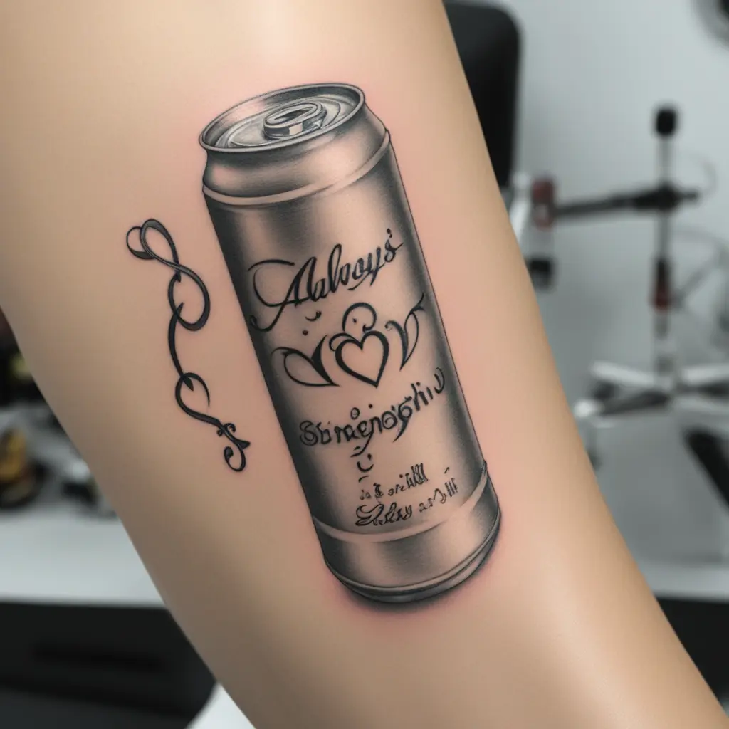 Can you make a spin tattoo that is thin and curvise that’s joined with two hearts at each end and that says always believe in ur own strengths in arabic not full length 