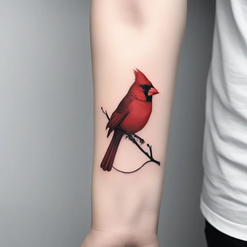 cardinal with a wave