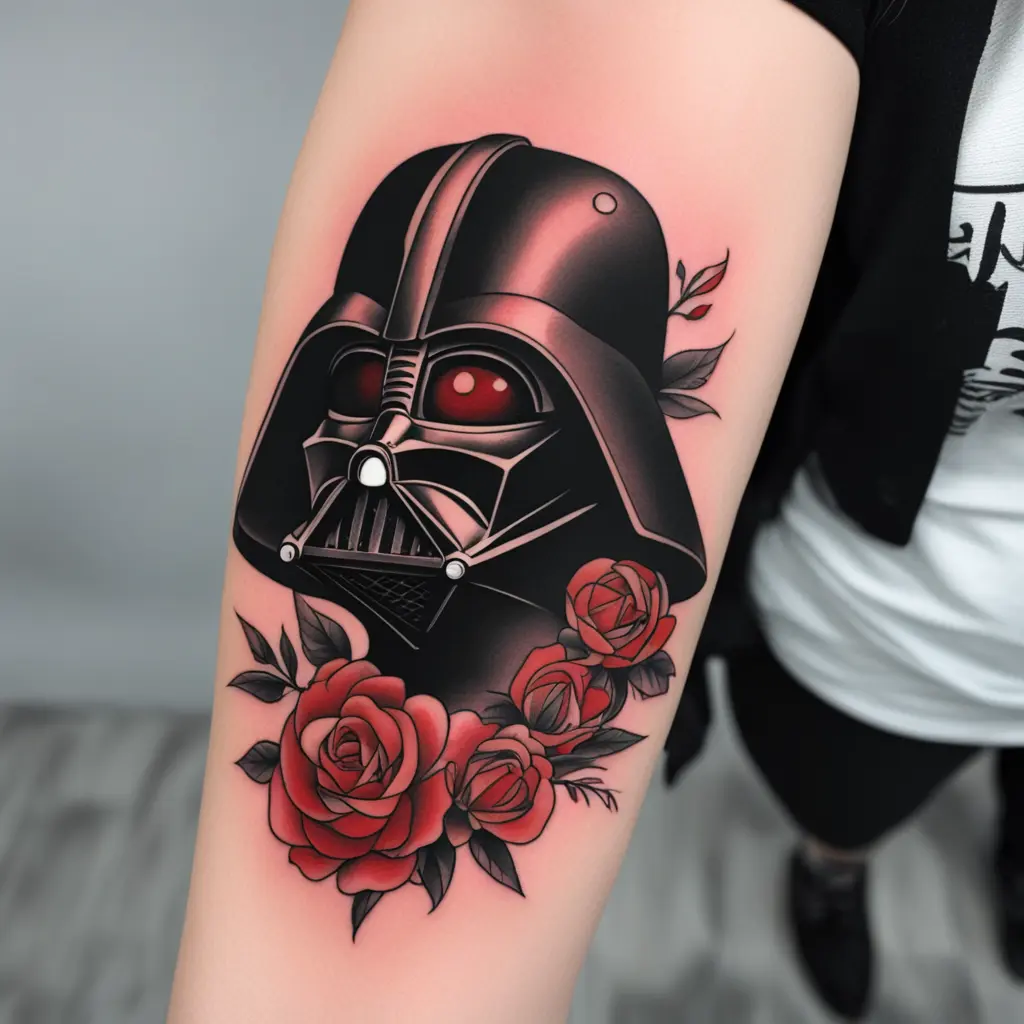 darth vader mostly red colors