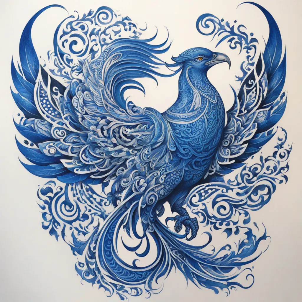 Feminine Phoenix blue