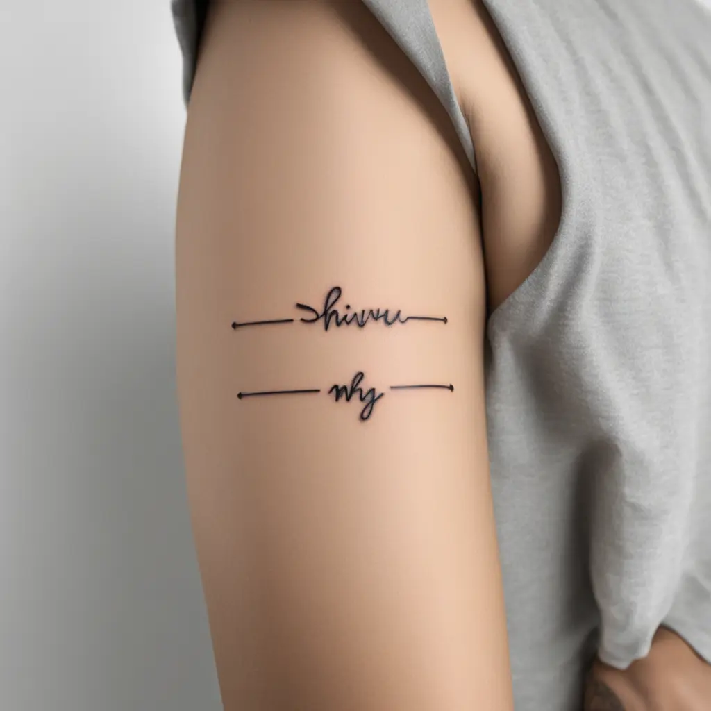 I want my boyfriend’s name that is SHIVU on my body below my boobs and above my waist 