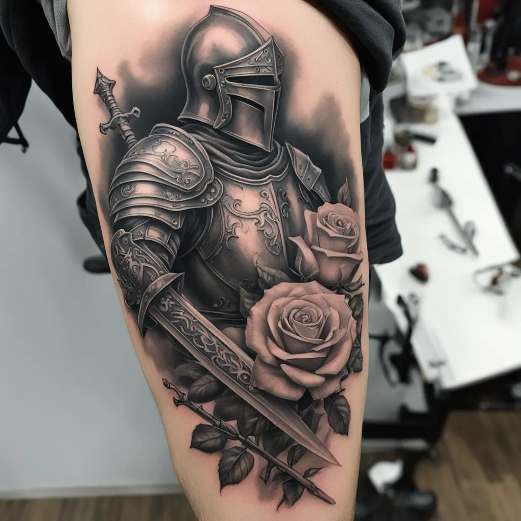 Knight with Rose