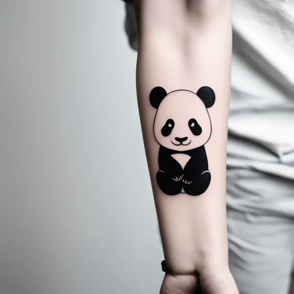 Little Panda , Black Metal make up