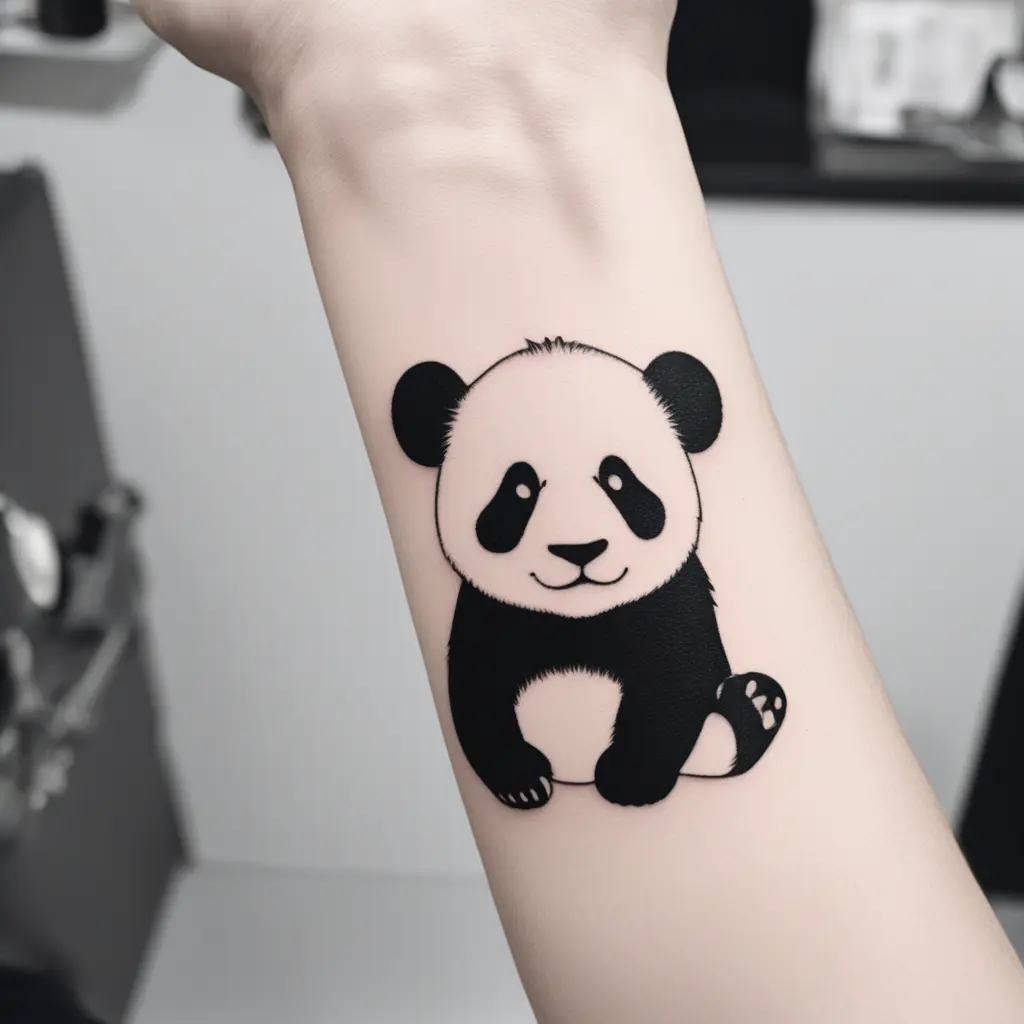 Little Panda , with Black Metal make up