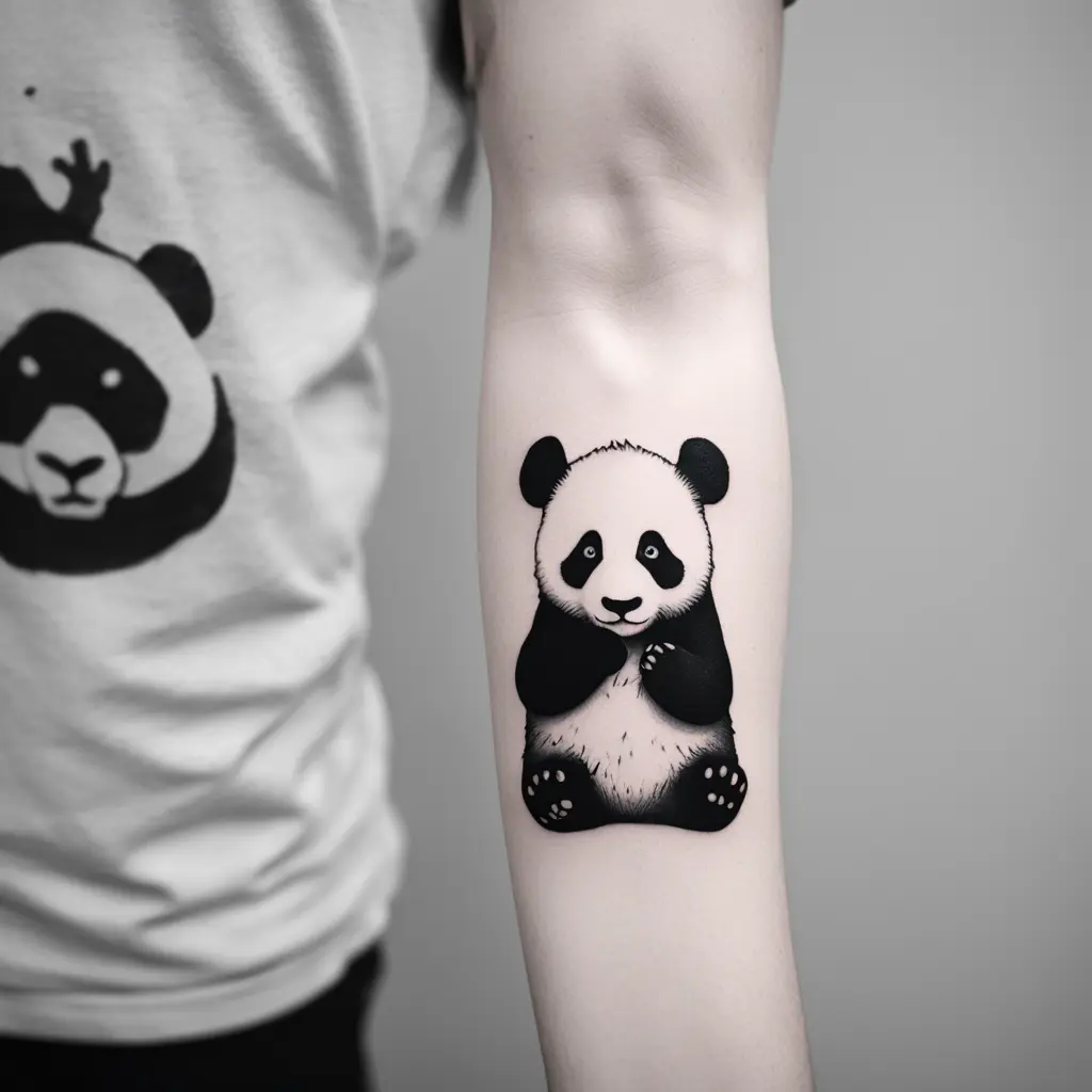 little panda with corpse paint