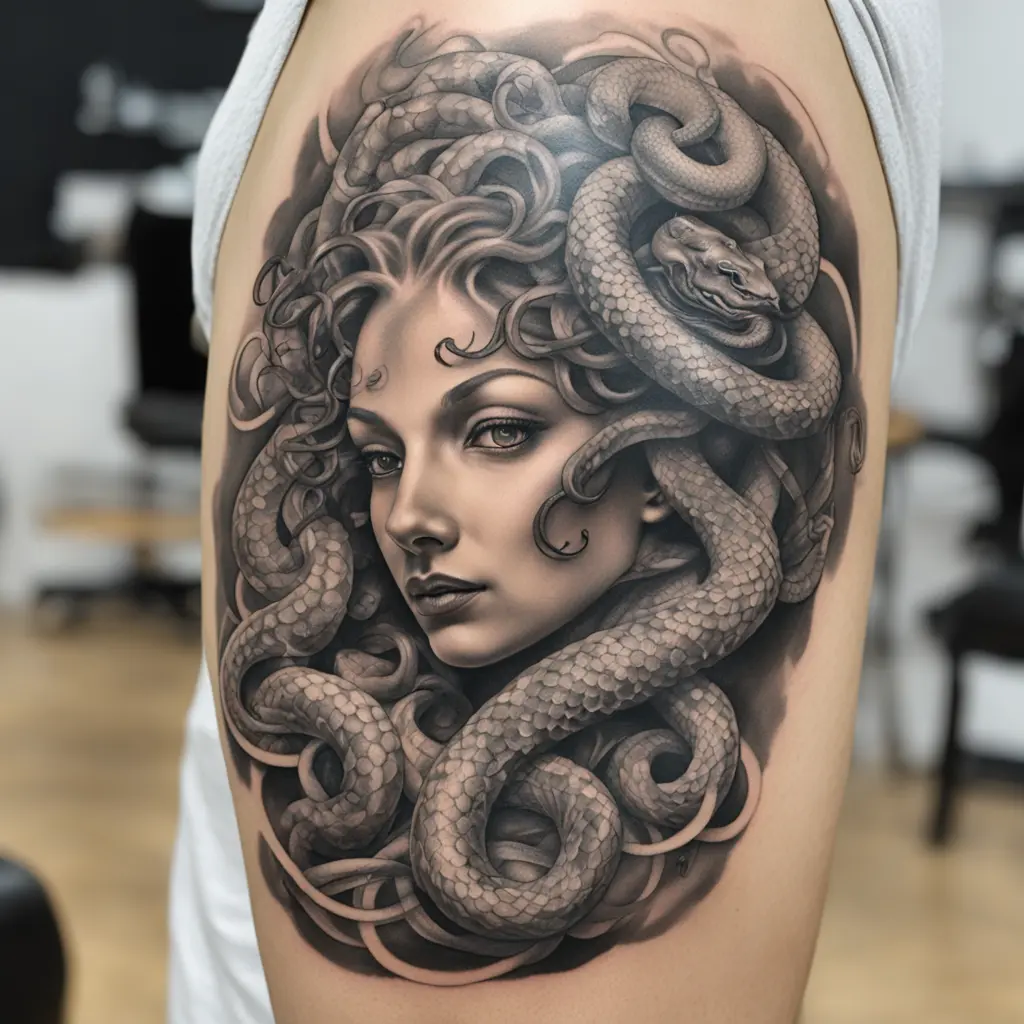 Medusa head with copperhead 