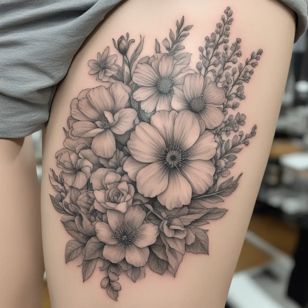 Mix flowers aesthetic