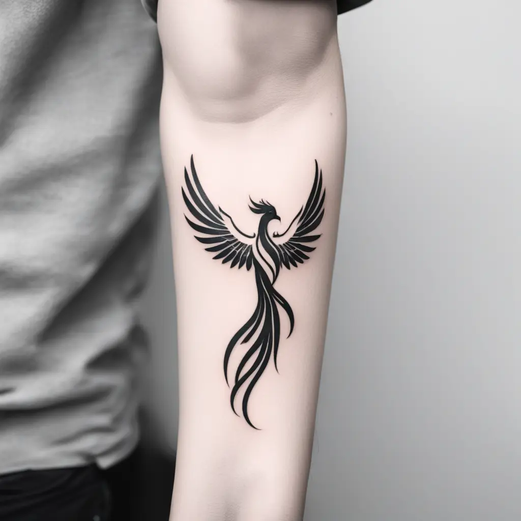 Phoenix minimal tattoo