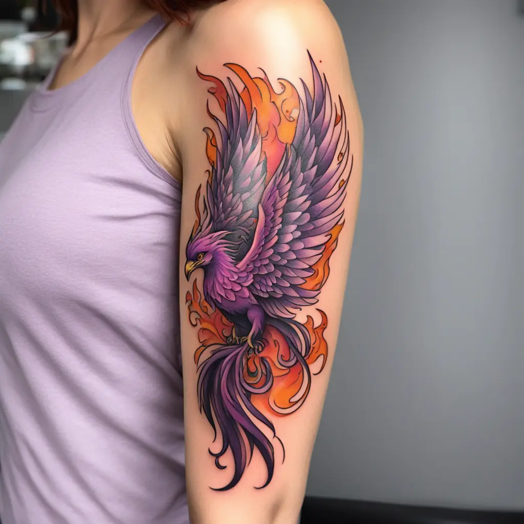 purple fiery phoenix 