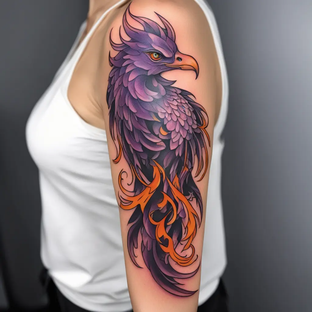 purple fiery phoenix 