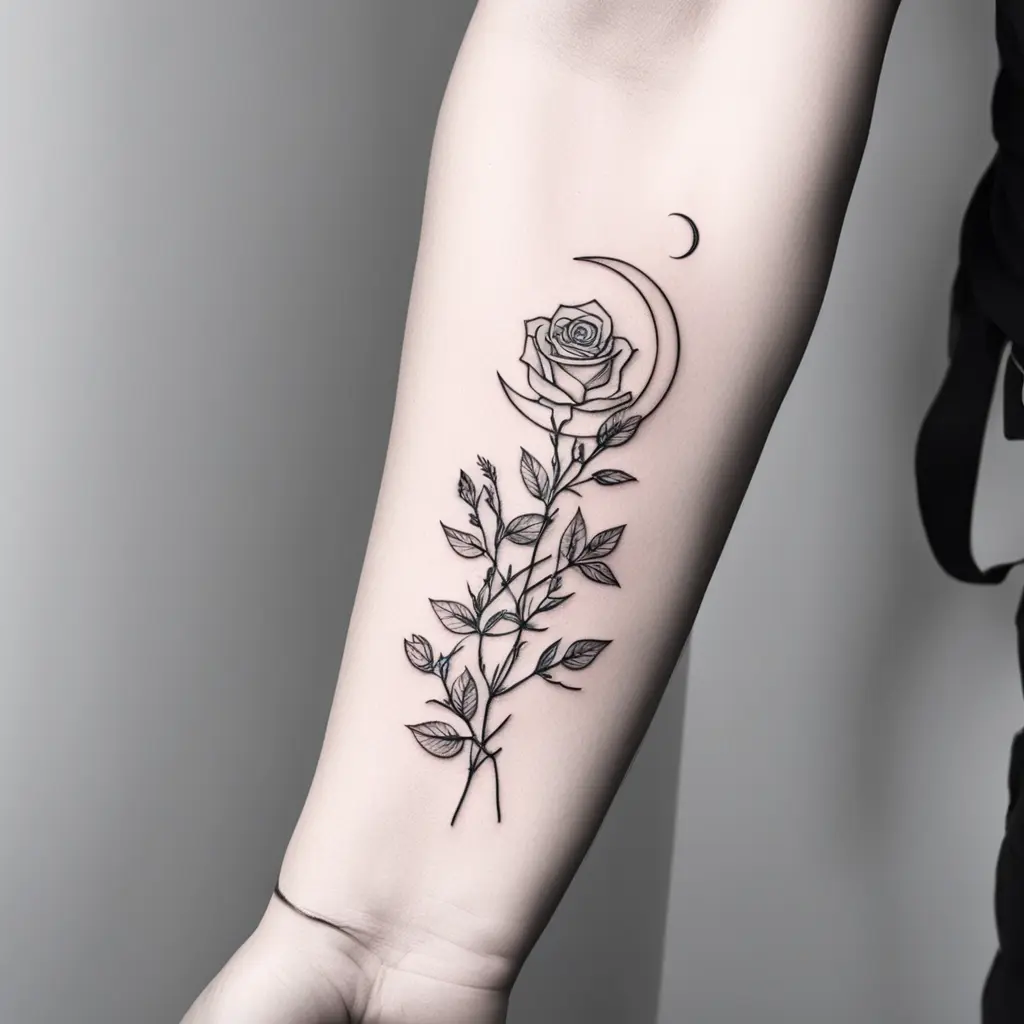 Roses and moon