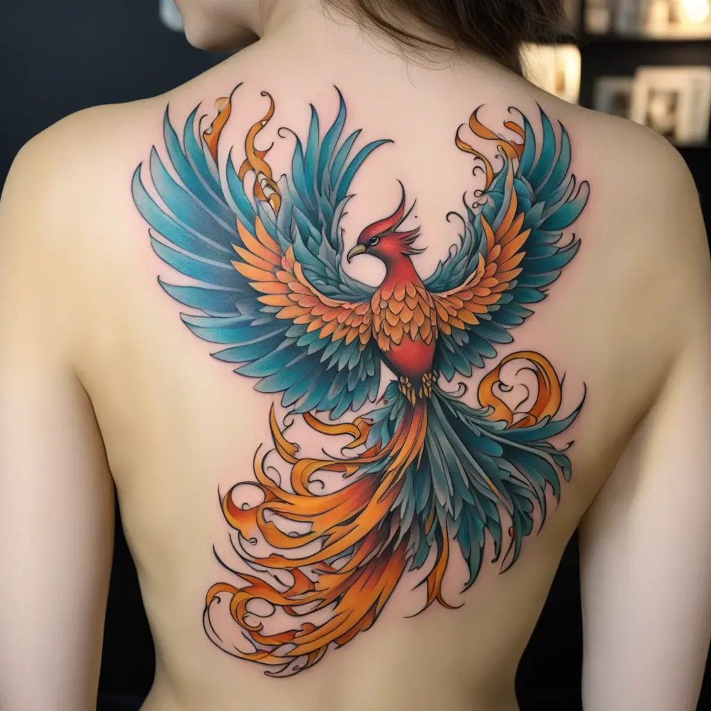 Shoulder back Phoenix cover up