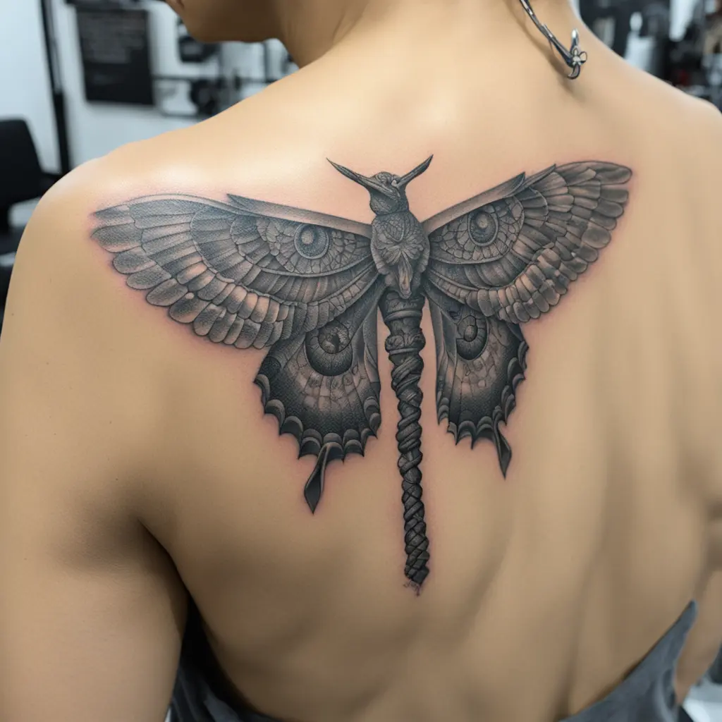 small back tattoo 