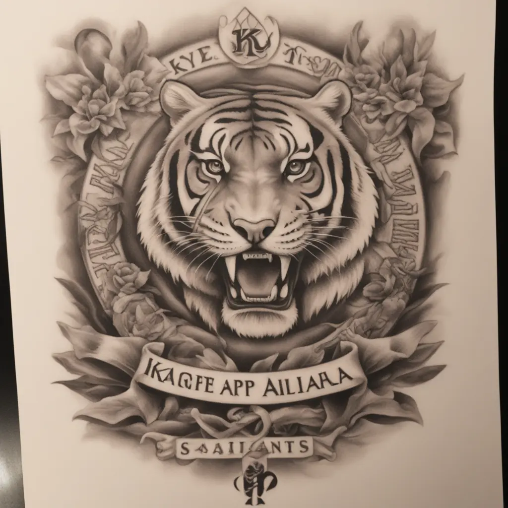 Tattoo must have floating K representing Kappa Alpha Psi and also incorporate a louisiana them with the new orleans saints logo and lsu eye of the tiger. Possibly incorporating swamp features