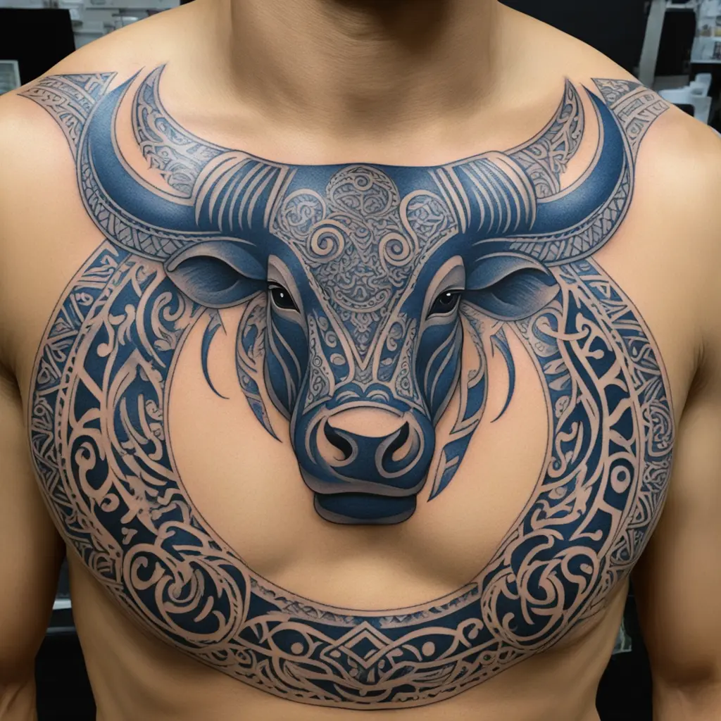 Taurus bull
Neck tattoo 