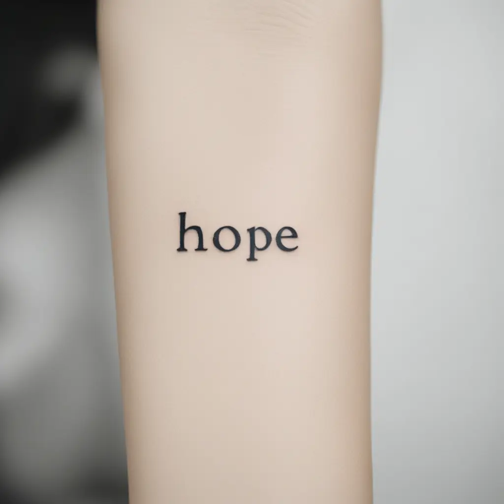 The word hope but in side the p I want it it to look like a horseshoe 