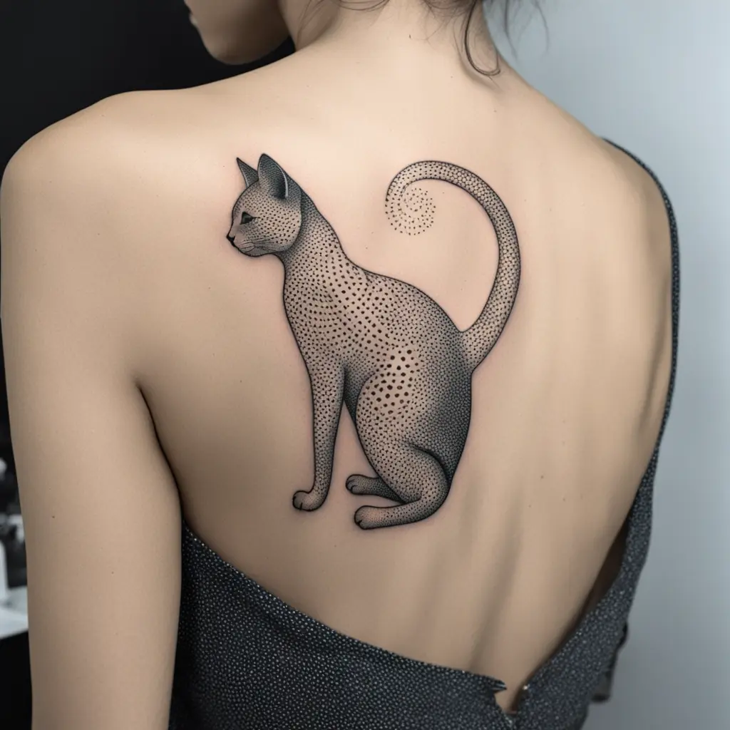 unique cat tattoo