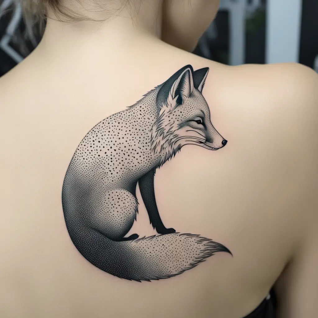 unique fox tattoo