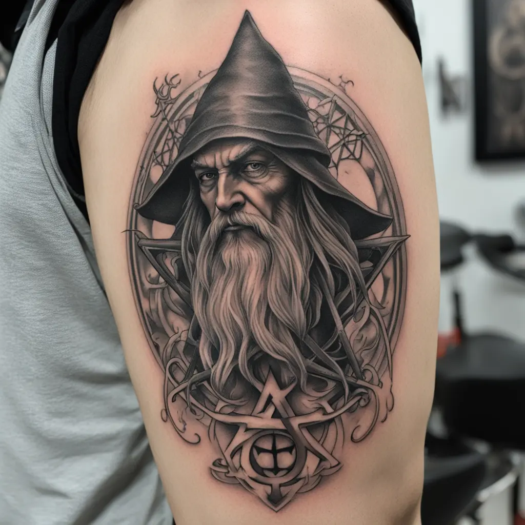 Wizard evil dark with pentagram